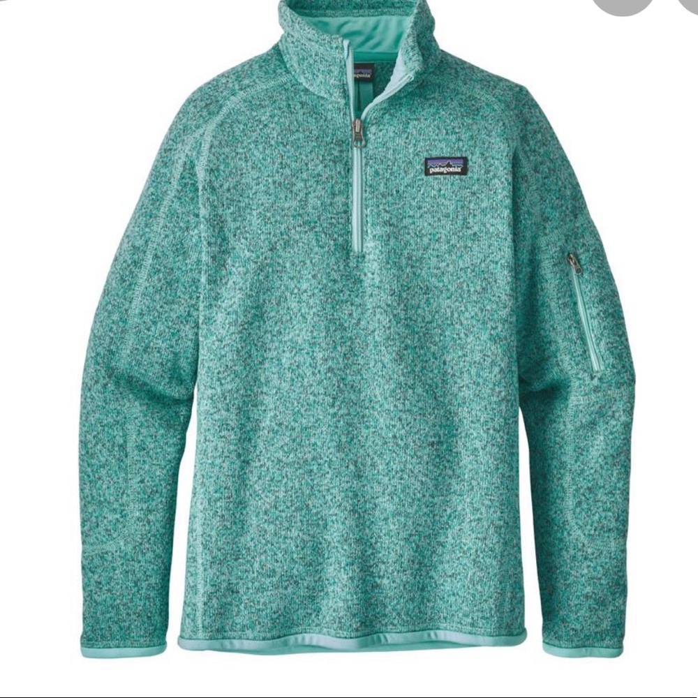 Teal mint Patagonia Better Sweater 1/4 zip NWOT L - Picture 1 of 6